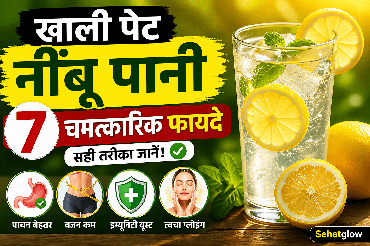 खाली पेट नींबू पानी पीने के फायदेSehatglow