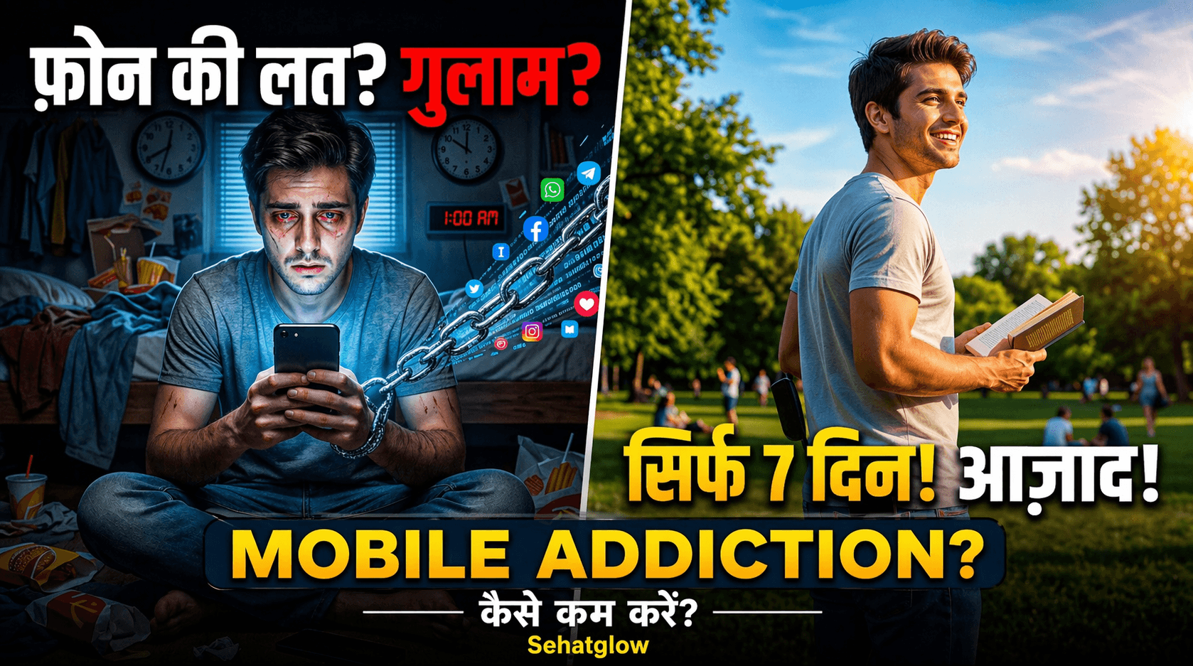 Mobile Addiction कैसे कम करें? sehatglow
